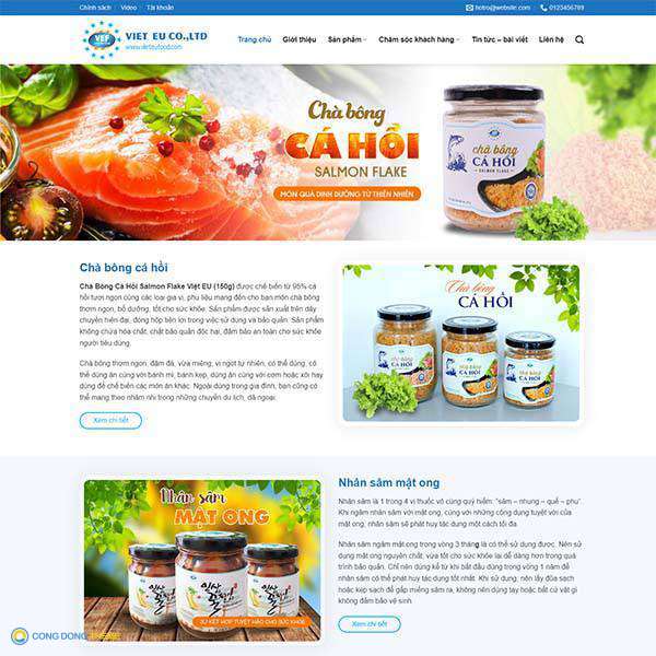 Thiết kế web thực phẩm 19 - CDW, Bán hàng, Thực phẩm, Mật ong, Thực phẩm chức năng, Thuốc