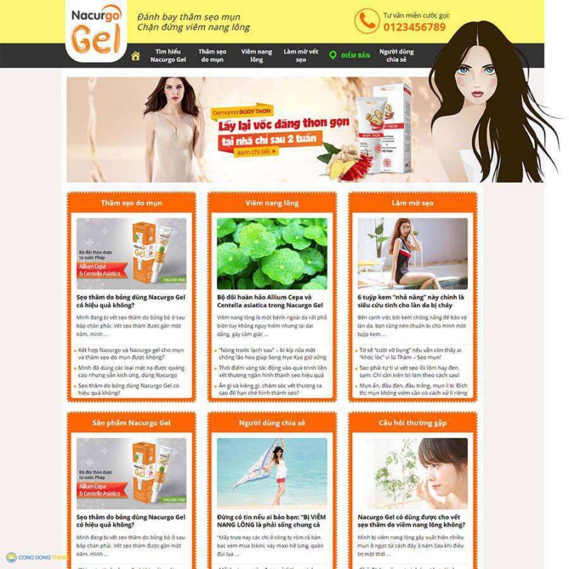 Thiết kế web thực phẩm 20 - CDW, Thực phẩm, Làm đẹp, Thực phẩm chức năng, Thuốc