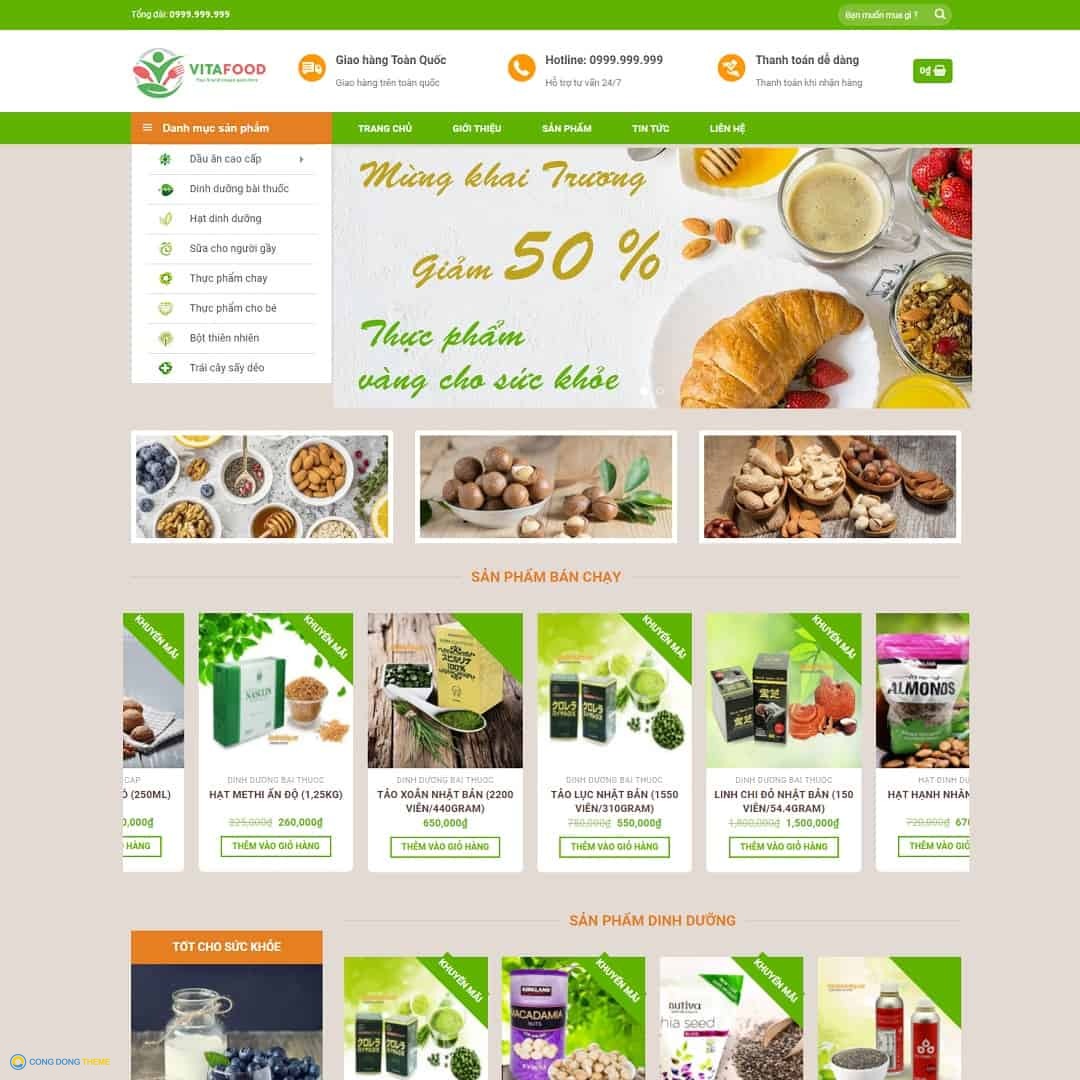 Thiết kế web thực phẩm chức năng 10 - CDW