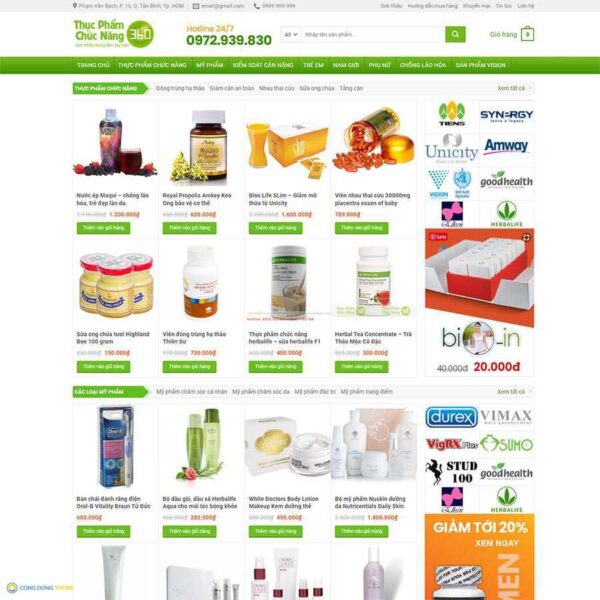 Thiết kế web thực phẩm chức năng 14 - CDW, Thực phẩm, Dược phẩm, Thực phẩm chức năng, Thuốc