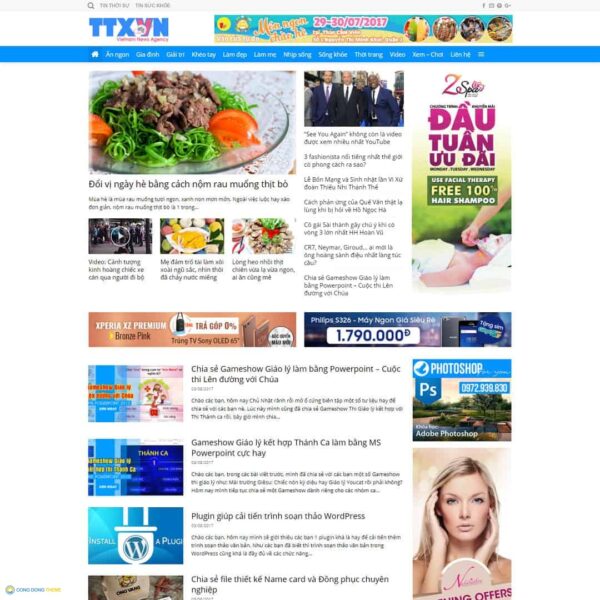 Thiết kế web tin tức 01 - CDW, Tin tức, Blog