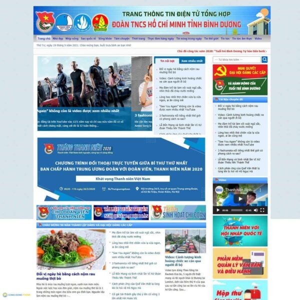 Thiết kế web tin tức 09 - CDW, Tin tức, Cổng thông tin, Nhà nước