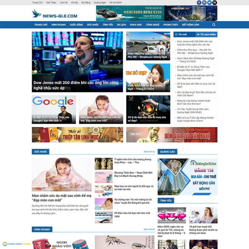 Thiết kế web tin tức 15 - CDW, Tin tức, Báo điện tử, News, Tin mới