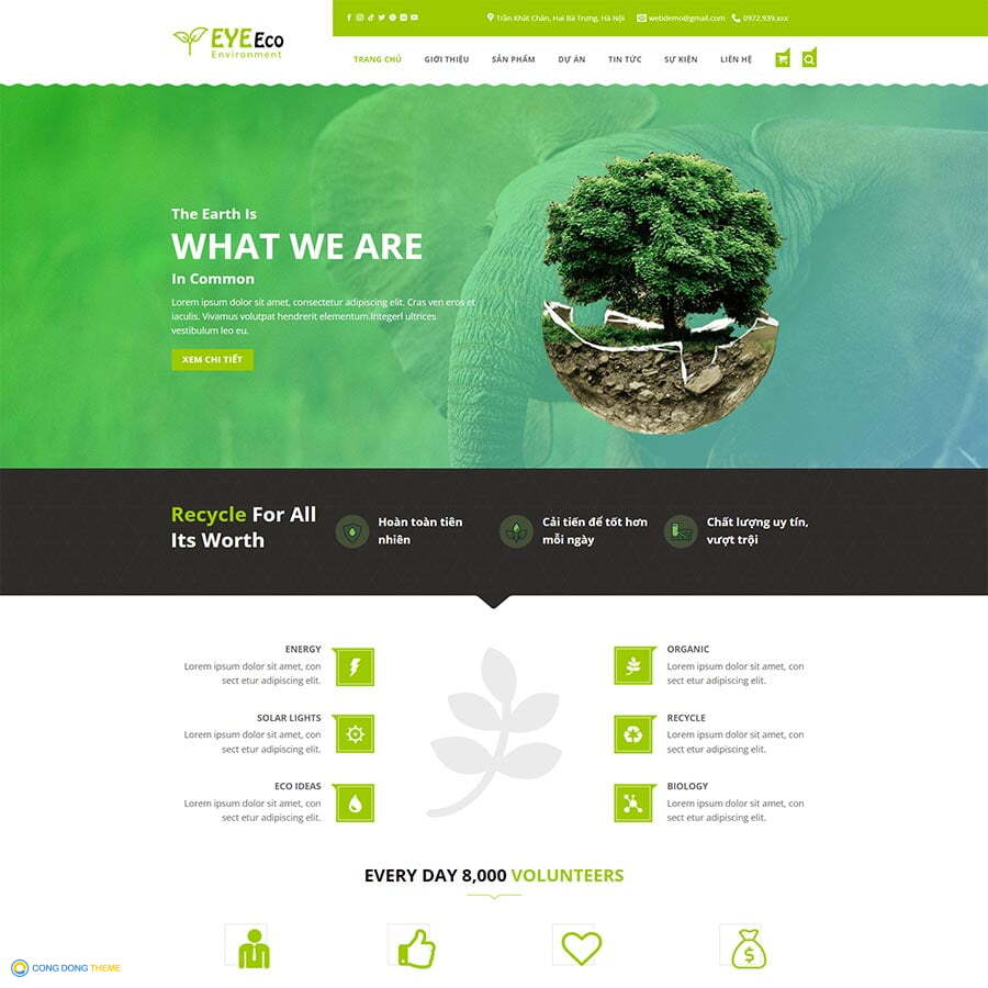 Thiết kế web tổ chức bảo vệ môi trường - CDW