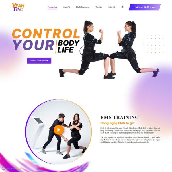 Thiết kế web trung tâm thể hình – phòng tập gym 02 - CDW, Công ty, Gym, thể hình