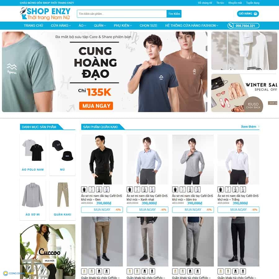 Thiết kế web wordpress bán quần áo, thời trang 04 - CDW