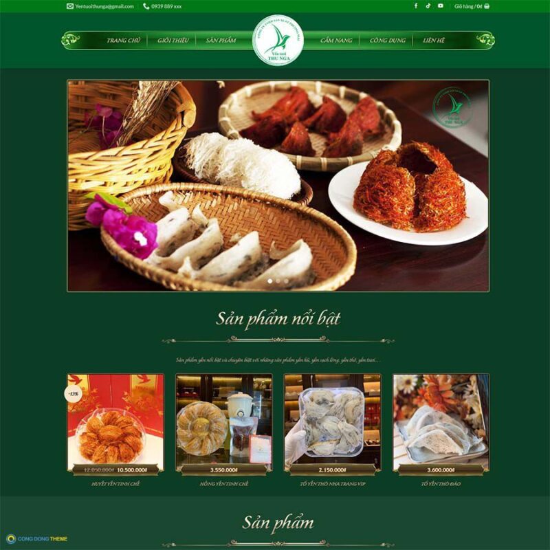 Thiết kế web yến sào 02 - CDW, Bán hàng, Thực phẩm, Yến sào