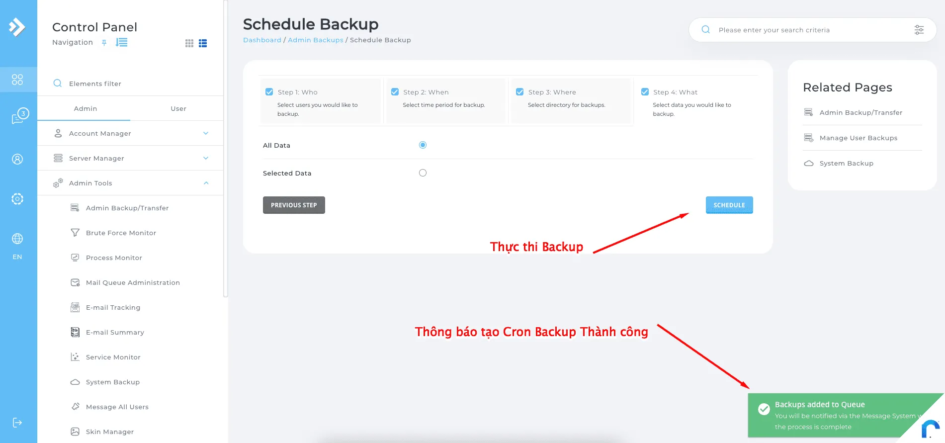 Success-backup-setting-directadmin Cộng Đồng Theme